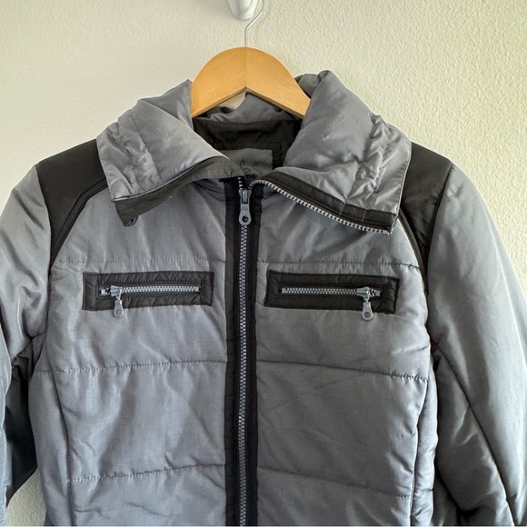 Prana Gray Black Breathe Puffer Jacket size Small - Picture 3 of 9